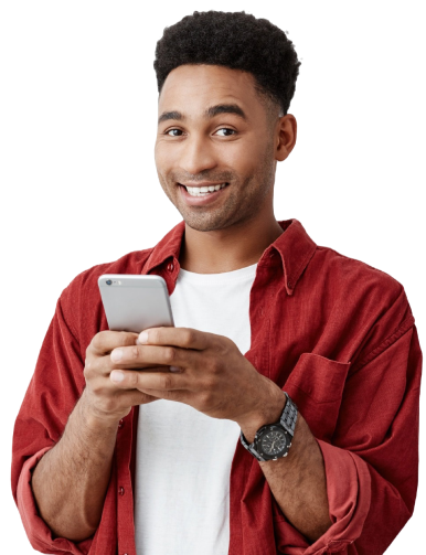 Man using the FriendLend rental app
